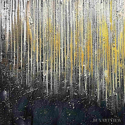 BUYARTVIEW Golden Cascade – Large Textured Abstract Gold and Black Painting - image 3