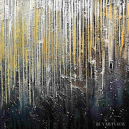 BUYARTVIEW Golden Cascade – Large Textured Abstract Gold and Black Painting - image 5