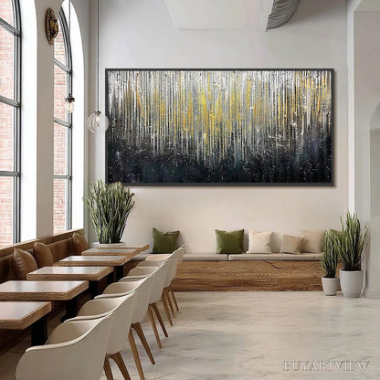 BUYARTVIEW Golden Cascade – Large Textured Abstract Gold and Black Painting - image 6
