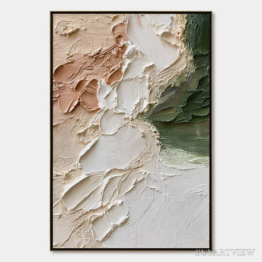 BUYARTVIEW Earth'S Embrace – Textured Wabi Sabi Abstract Painting in Earth Tones - image 1