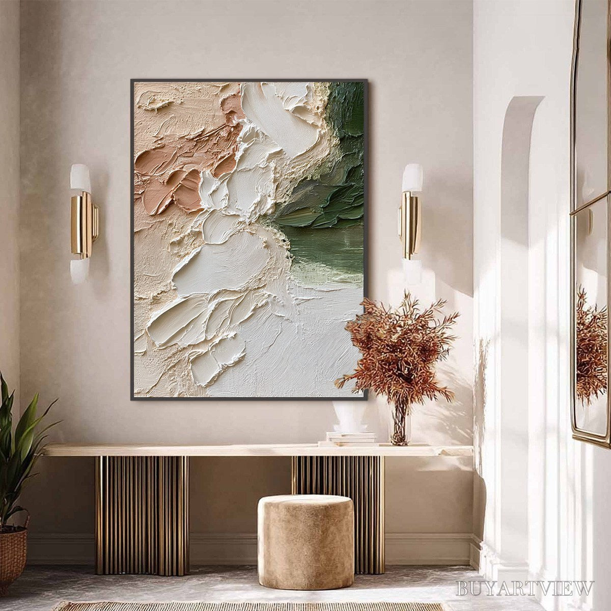 BUYARTVIEW Earth'S Embrace – Textured Wabi Sabi Abstract Painting in Earth Tones - image 6