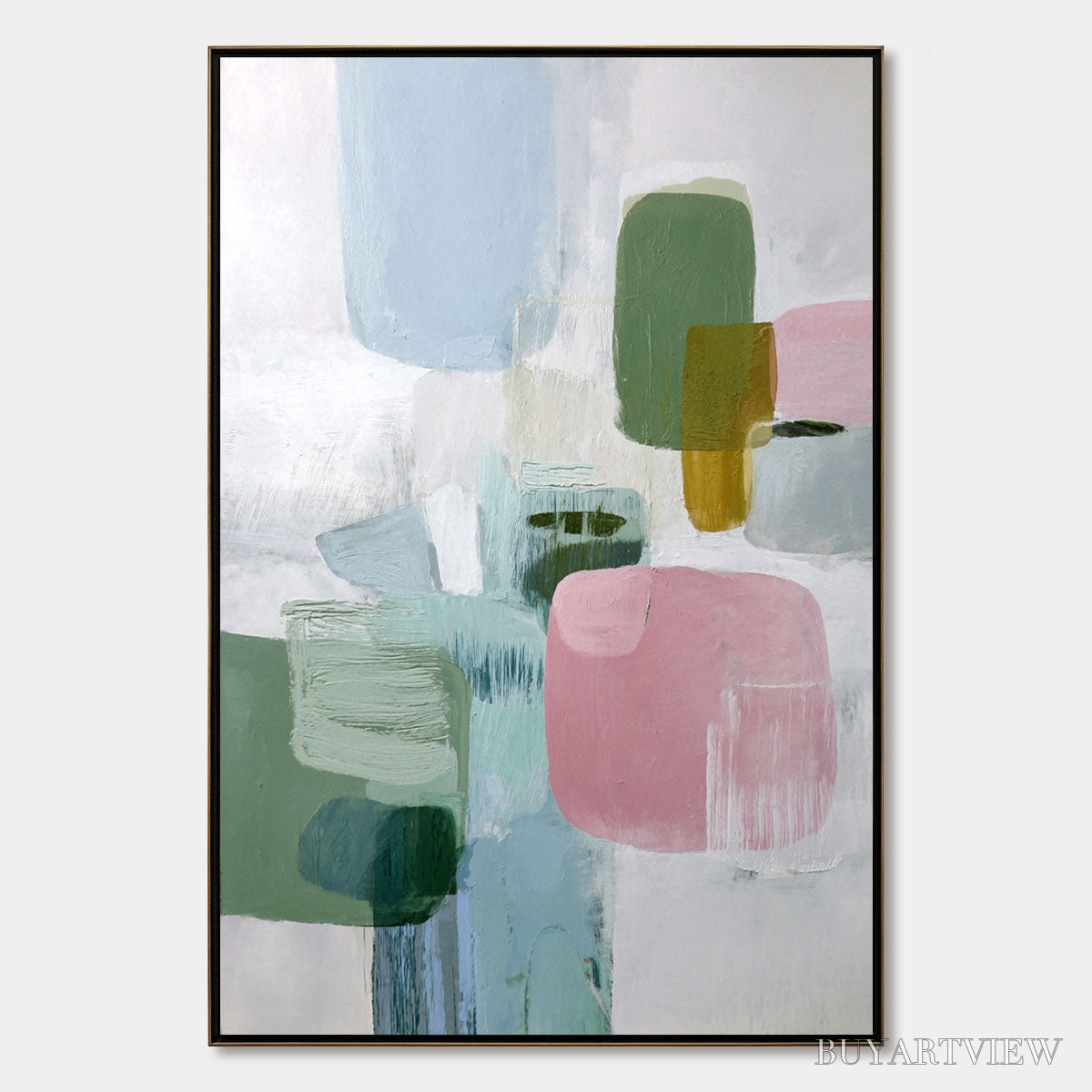 BUYARTVIEW Morning Blush – Soft Pastel Abstract - image 1