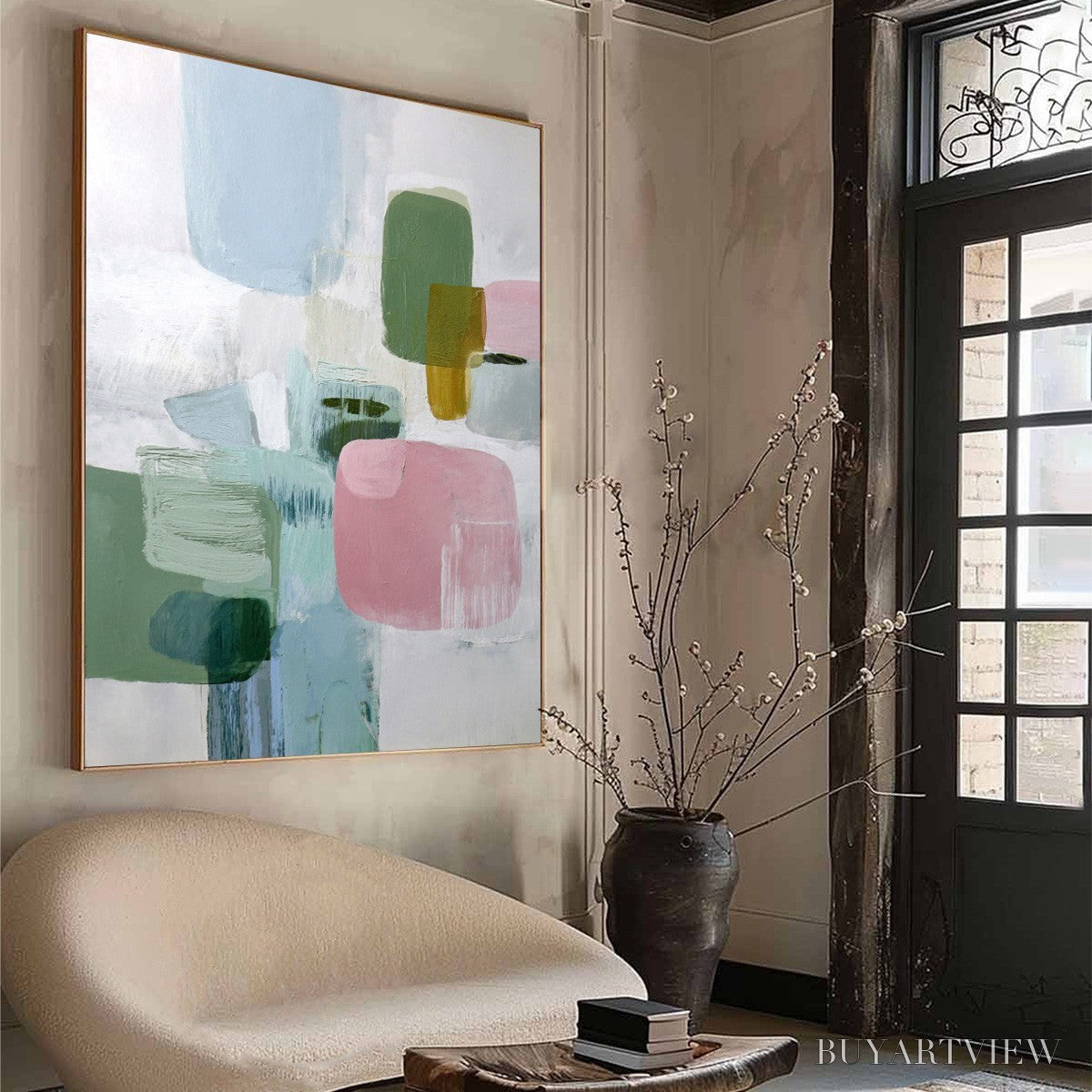 BUYARTVIEW Morning Blush – Soft Pastel Abstract - image 6
