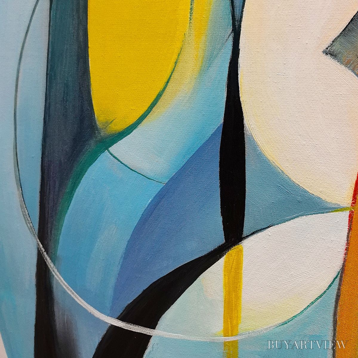 BUYARTVIEW Convergence – Colorful Modern Abstract Figurative Art - image 3