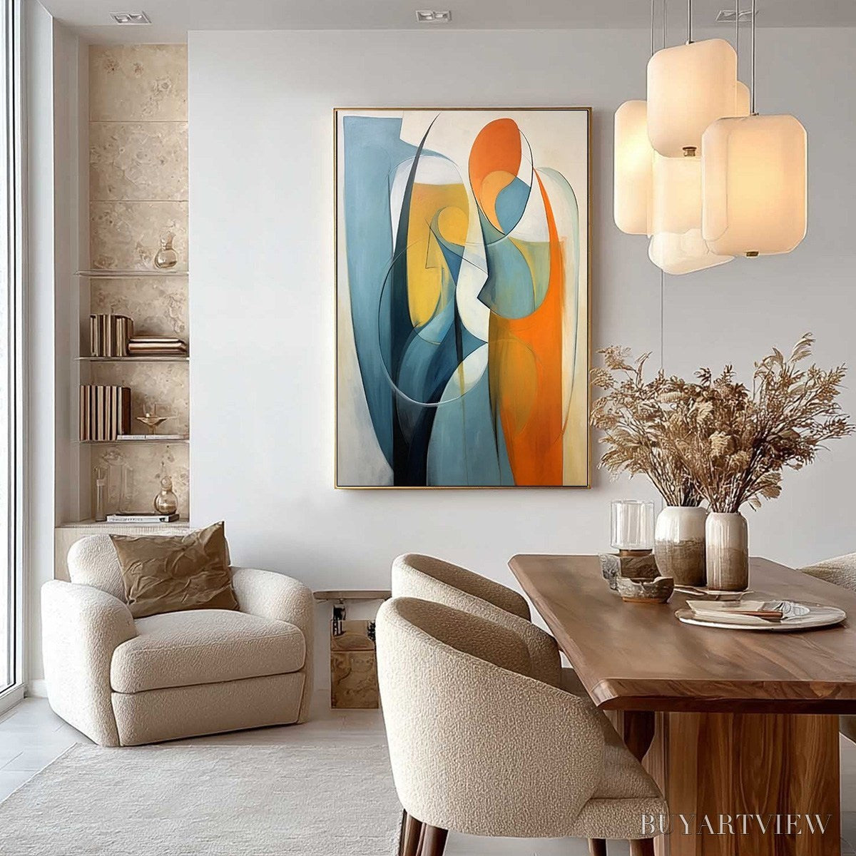 BUYARTVIEW Convergence – Colorful Modern Abstract Figurative Art - image 4