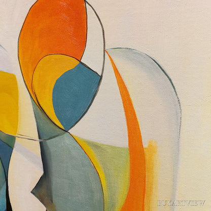 BUYARTVIEW Convergence – Colorful Modern Abstract Figurative Art - image 6