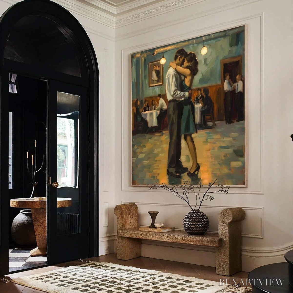 BUYARTVIEW Last Dance – Romantic Figurative Oil Painting of Couple Dancing - image 4