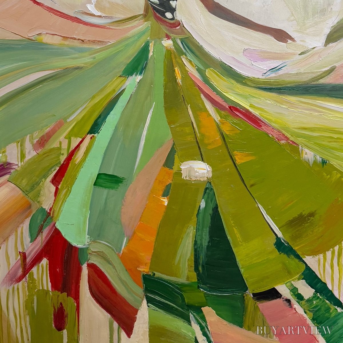 BUYARTVIEW Whirlwind of Color – Abstract Figurative Oil Painting of Dancer - image 3