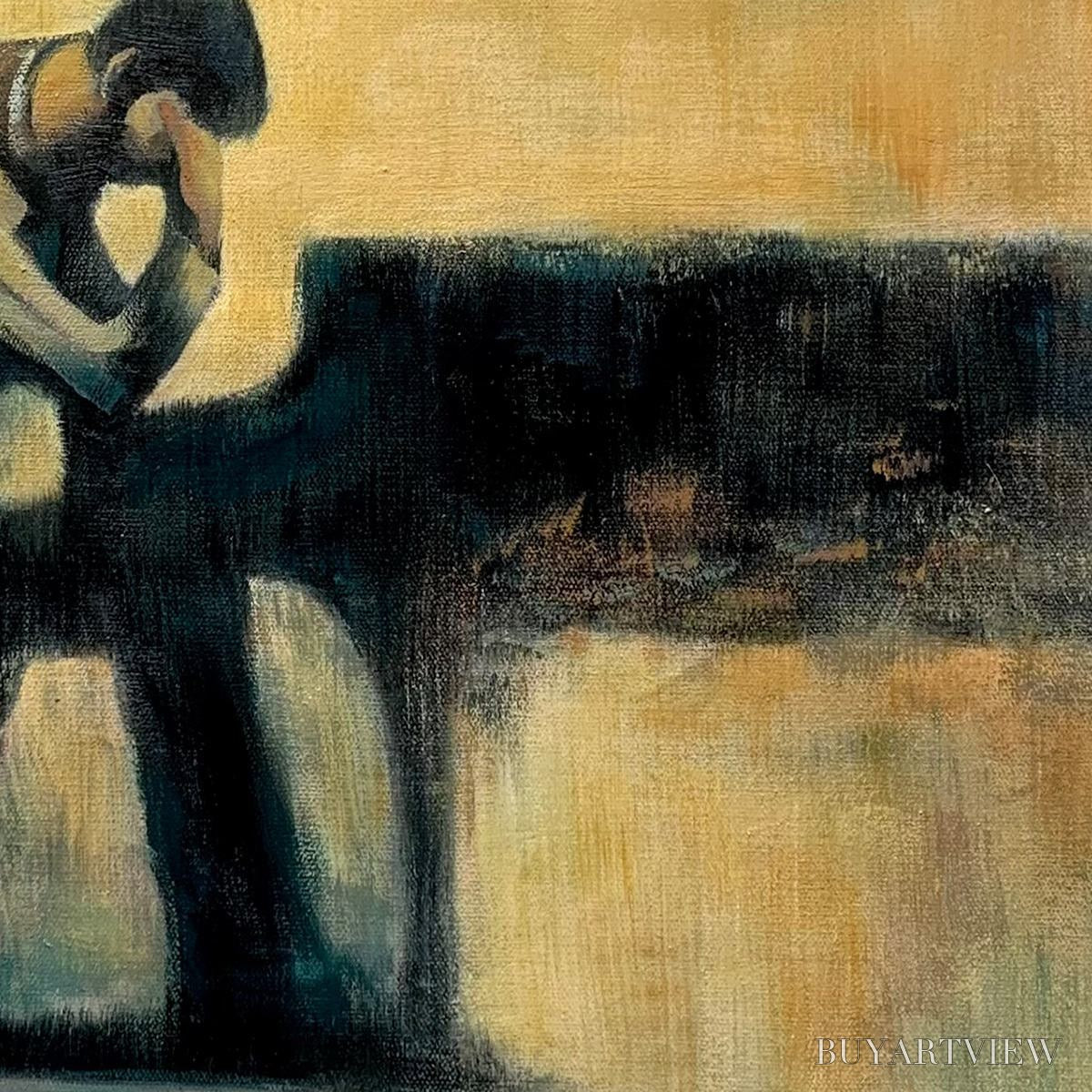 BUYARTVIEW Solitude Sonata – Expressive Figurative Piano Oil Painting - image 3