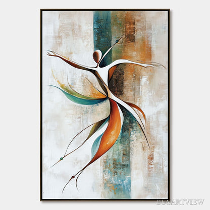 BUYARTVIEW Grace in Motion – Expressive Abstract Figure Oil Painting - image 1