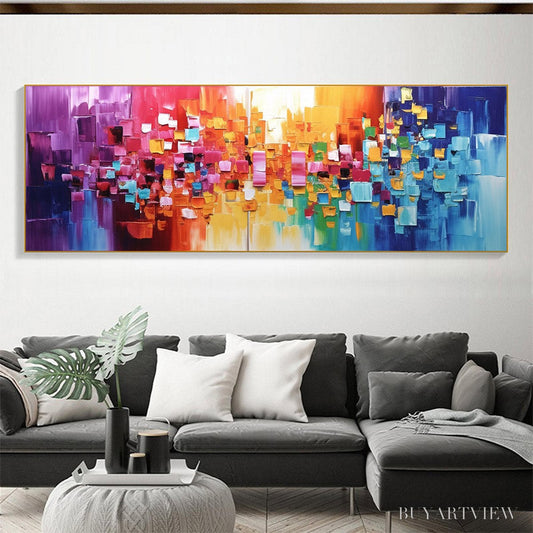 BUYARTVIEW Chroma Dance – Colorful Abstract Impasto Oil Painting - image 2