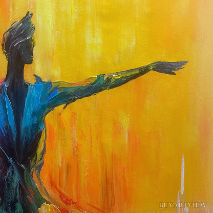 BUYARTVIEW Soulflight – Textured Impasto Figurative Oil Painting of Dancer - image 3