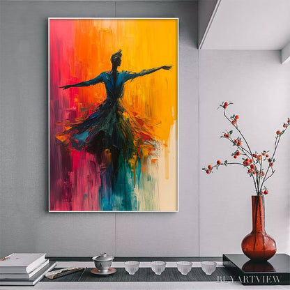 BUYARTVIEW Soulflight – Textured Impasto Figurative Oil Painting of Dancer - image 4