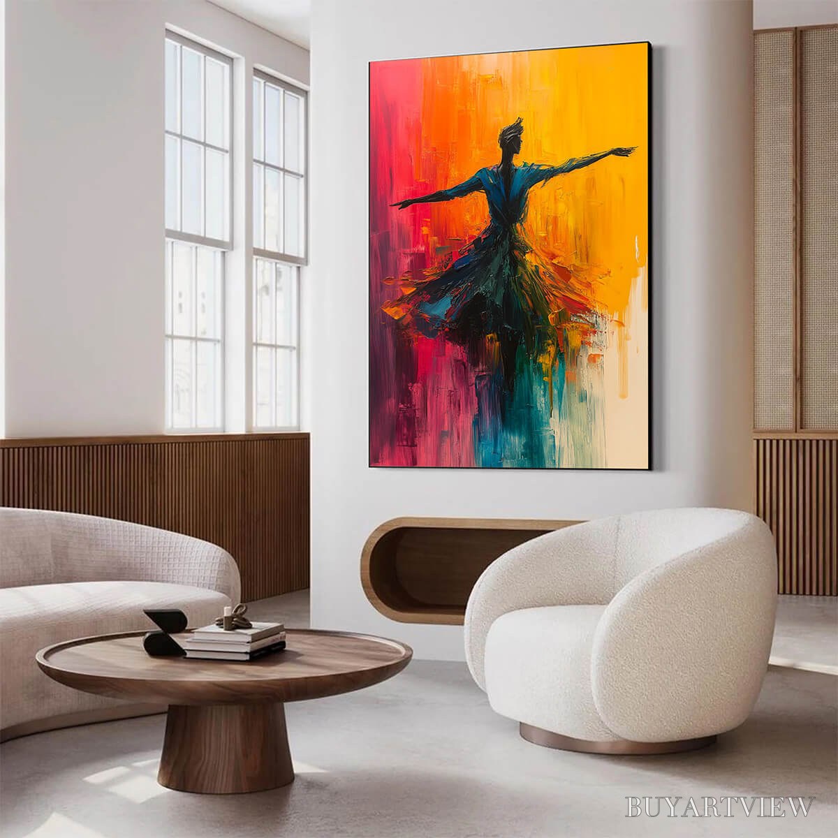 BUYARTVIEW Soulflight – Textured Impasto Figurative Oil Painting of Dancer - image 5