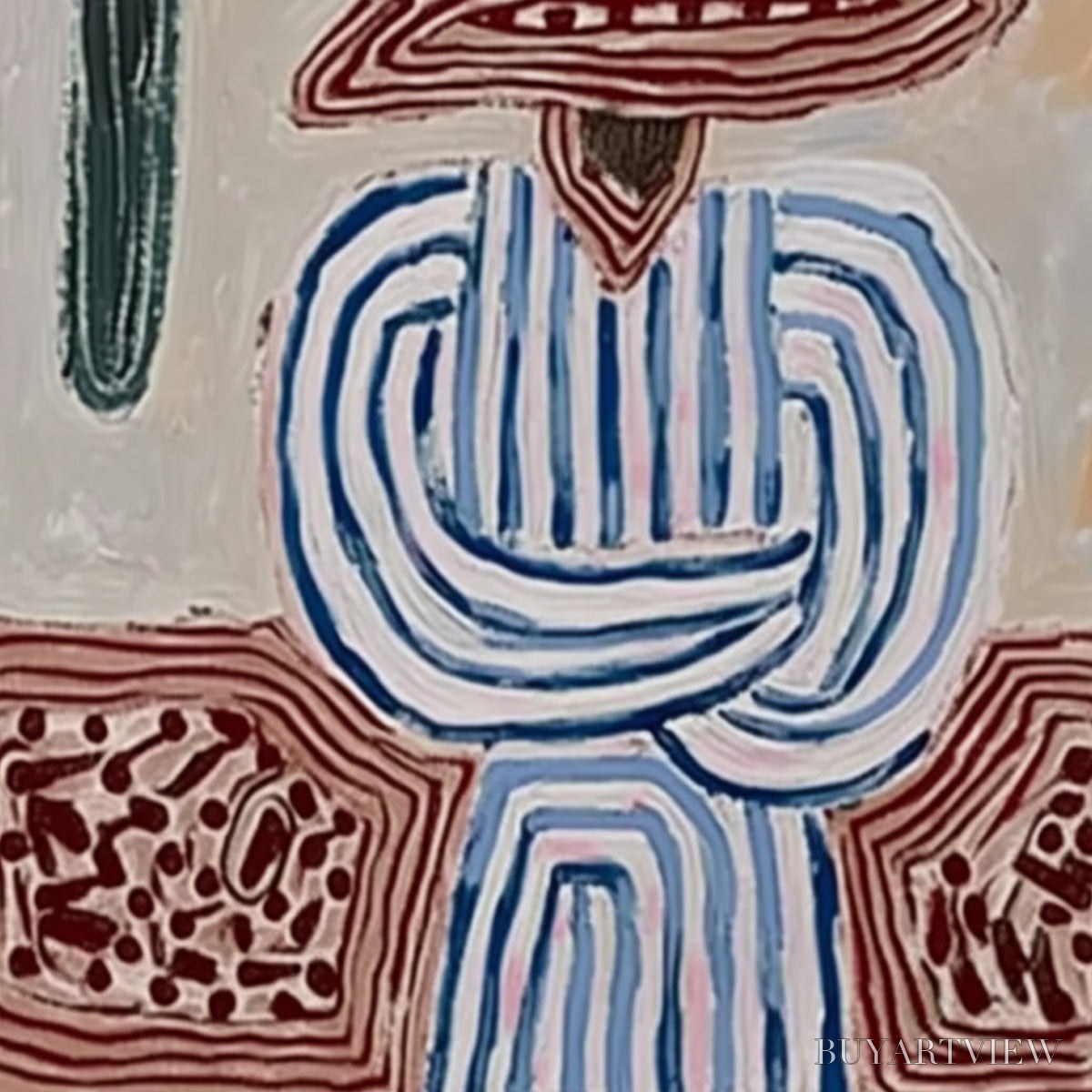 BUYARTVIEW Earthen Guardian – Wabi Sabi Abstract Figurative - image 5