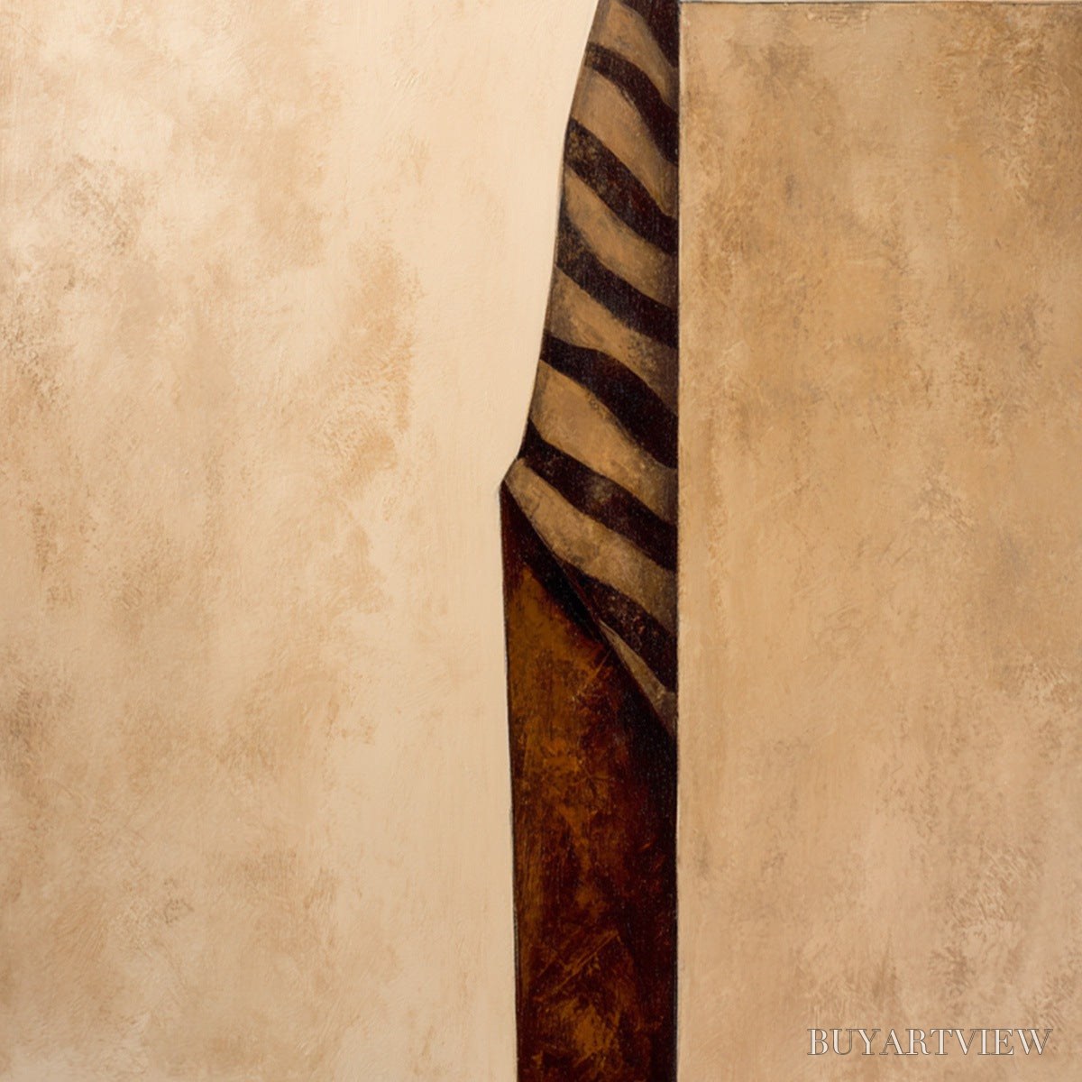 BUYARTVIEW Solitude – Minimalist Figurative Painting in Earthy Tones - image 5