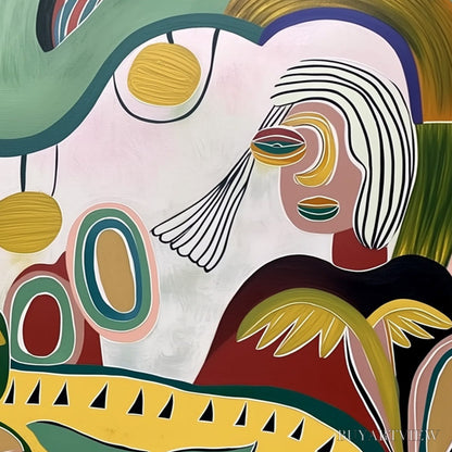 BUYARTVIEW Garden Whispers – Colorful Abstract Figurative Painting for Modern Spaces - image 5