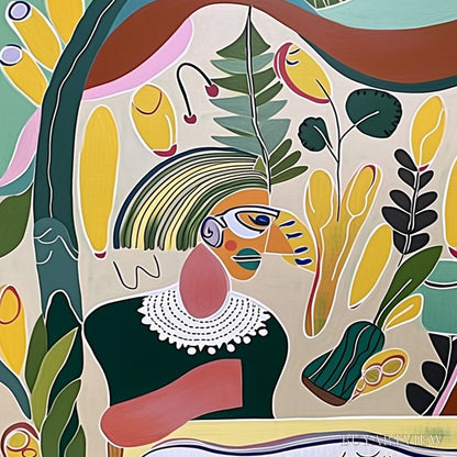 BUYARTVIEW Garden Whispers – Colorful Abstract Figurative Boho - image 3