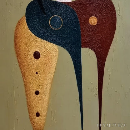 BUYARTVIEW the Connoisseur – Textured Abstract Figurative Painting for Modern Decor - image 5