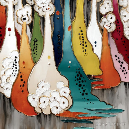 BUYARTVIEW the Gathering – Colorful Textured Abstract Figurative Painting - image 5