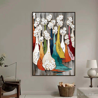 BUYARTVIEW the Gathering – Colorful Textured Abstract Figurative Painting - image 6