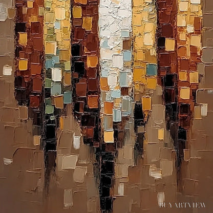 BUYARTVIEW the Fellowship – Textured Impasto Figurative Palette Knife Painting - image 5