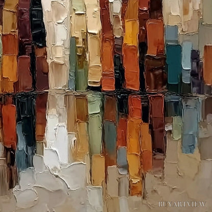 BUYARTVIEW the Companions – Textured Abstract Figurative Impasto Painting - image 5