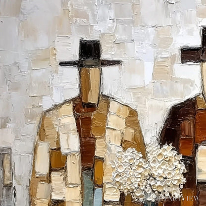 BUYARTVIEW Kindred Spirits – Textured Abstract Figurative Impasto Painting - image 3