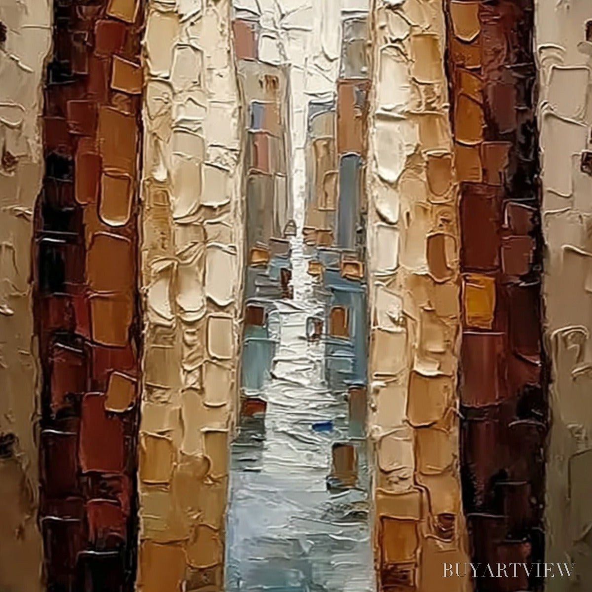 BUYARTVIEW the Journeymen – Textured Figurative Impasto Painting - image 5