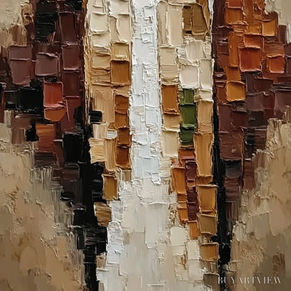 BUYARTVIEW the Companions – Heavily Textured Abstract Figurative Impasto Painting - image 5