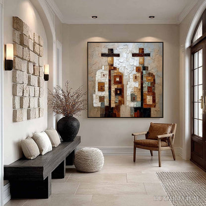BUYARTVIEW Kindred – Abstract Figurative Impasto Palette Knife Painting - image 6