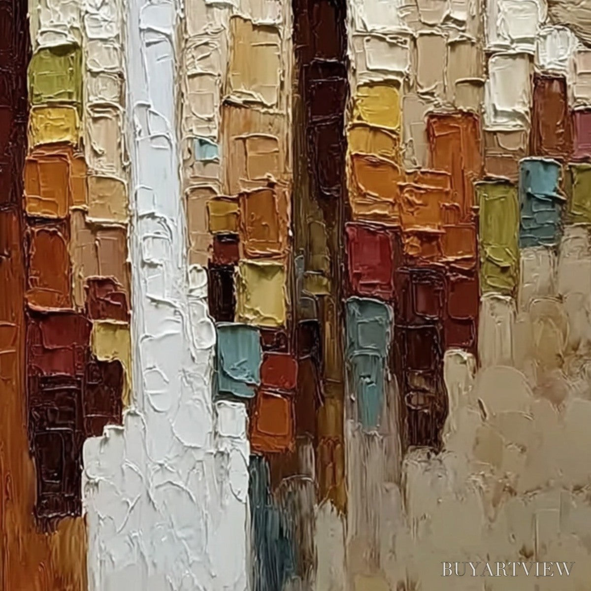 BUYARTVIEW Kindred Spirits – Textured Abstract Figurative Impasto Painting - image 3