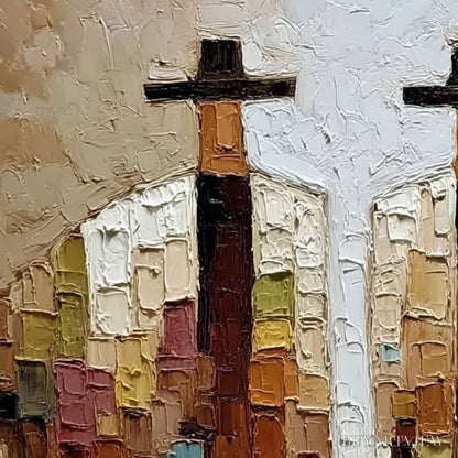 BUYARTVIEW Kindred Spirits – Textured Abstract Figurative Impasto Painting - image 5