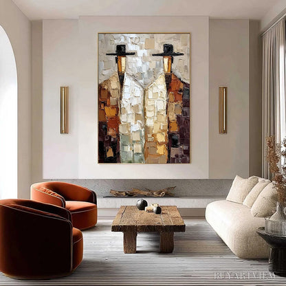 BUYARTVIEW the Companions – Textured Abstract Figurative Impasto Oil Painting - image 4
