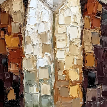 BUYARTVIEW the Companions – Textured Abstract Figurative Impasto Oil Painting - image 5