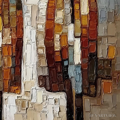 BUYARTVIEW Companions – Textured Impasto Abstract Figurative - image 3