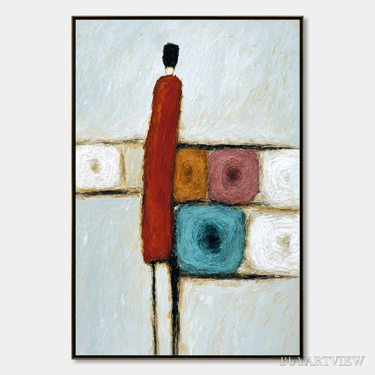 BUYARTVIEW Crossroads – Modern Figurative Abstract Oil Painting - image 1