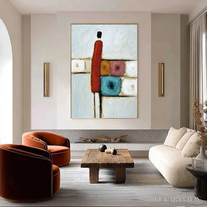 BUYARTVIEW Crossroads – Modern Figurative Abstract Oil Painting - image 4