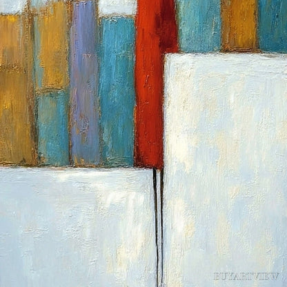 BUYARTVIEW the Observer – Colorful Abstract Figurative Cityscape Painting - image 5