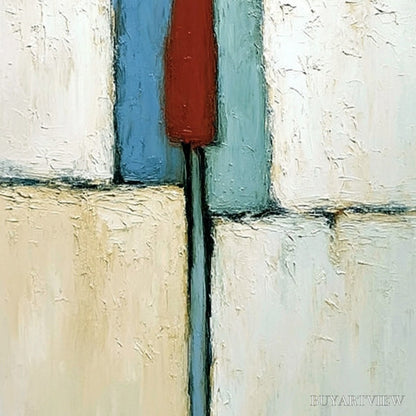 BUYARTVIEW the Visitor – Textured Abstract Figurative Painting for Modern Decor - image 5