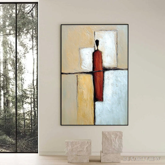 BUYARTVIEW Vanguard – Textured Abstract Figurative Painting for Modern Decor - image 2