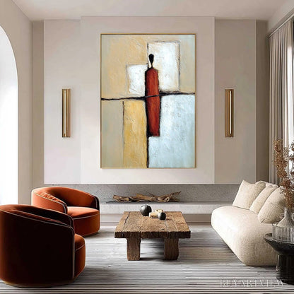 BUYARTVIEW Vanguard – Textured Abstract Figurative Painting for Modern Decor - image 4