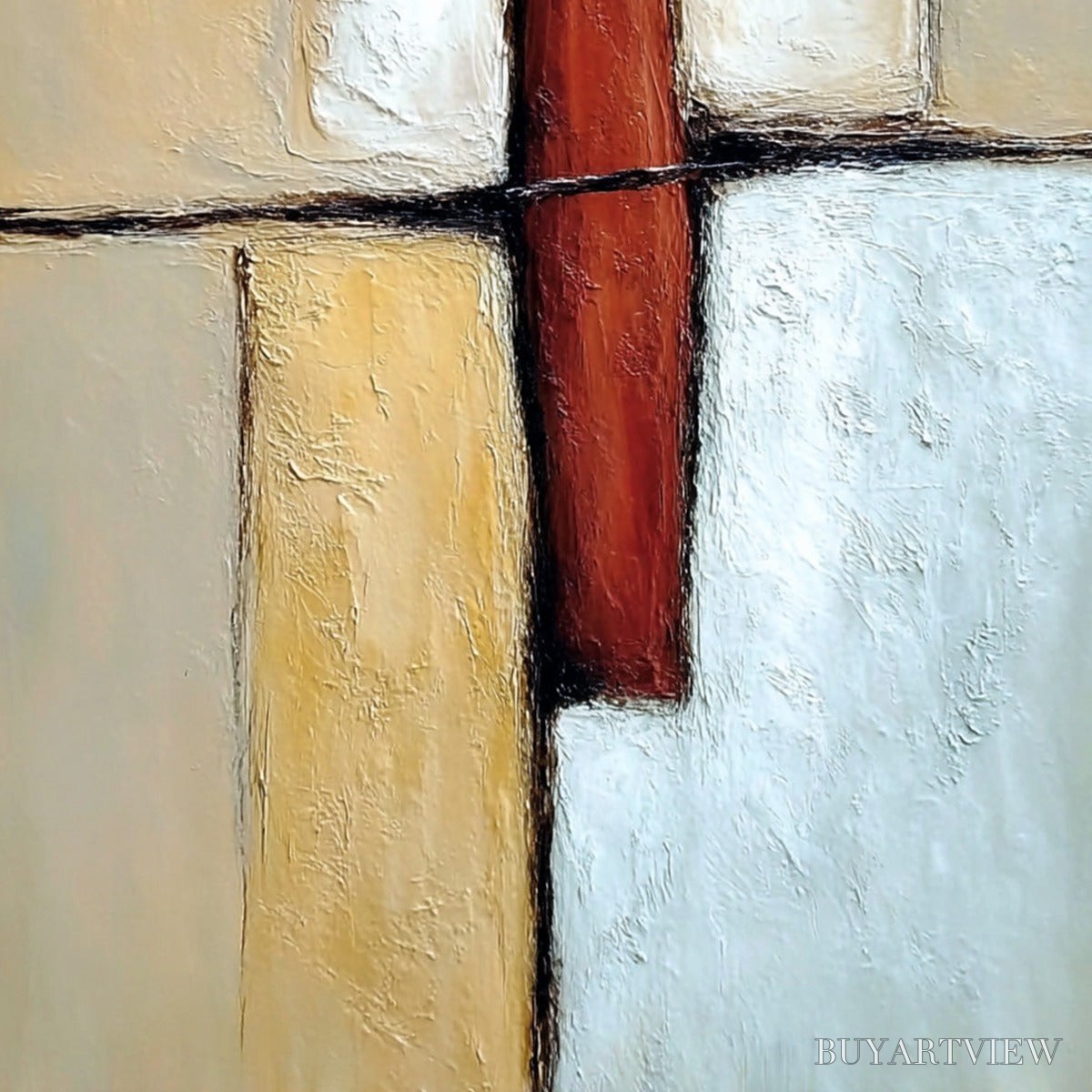 BUYARTVIEW Vanguard – Textured Abstract Figurative Painting for Modern Decor - image 5