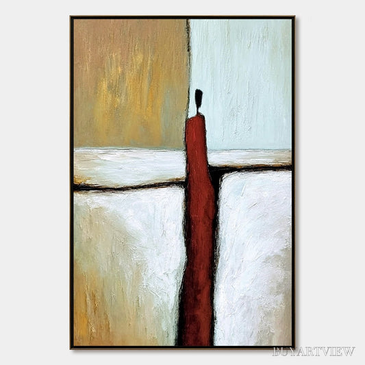 BUYARTVIEW the Path – Textured Abstract Figurative Painting for Modern Decor - image 1