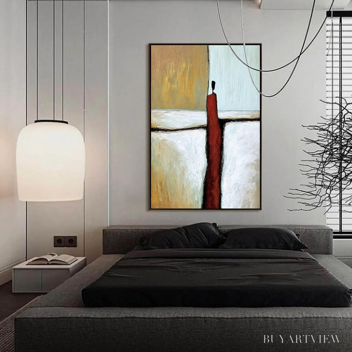 BUYARTVIEW the Path – Textured Abstract Figurative Painting for Modern Decor - image 6
