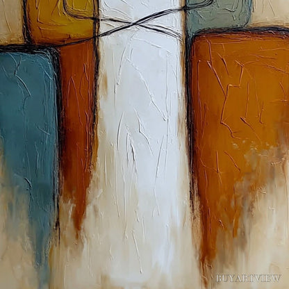 BUYARTVIEW Kindred – Textured Abstract Figurative Painting of Unity - image 5