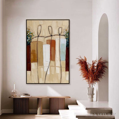 BUYARTVIEW Kindred Spirits – Textured Abstract Figurative Impasto Painting - image 4