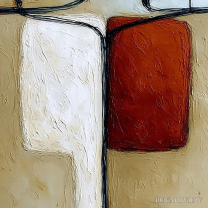 BUYARTVIEW Unity – Textured Abstract Figurative Painting of Human Connection - image 5