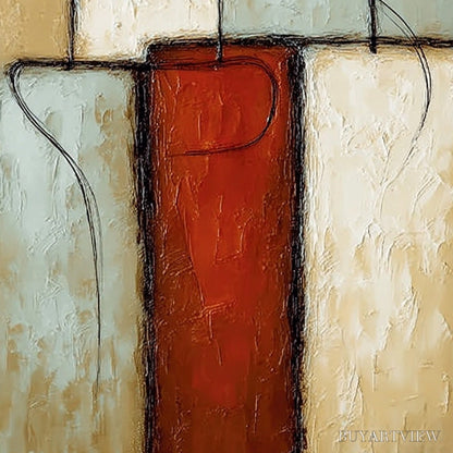 BUYARTVIEW Connection – Textured Minimalist Abstract Figurative Painting - image 5