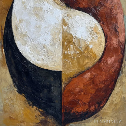 BUYARTVIEW Unity – Textured Abstract Figurative Oil Painting of Embracing Forms - image 5